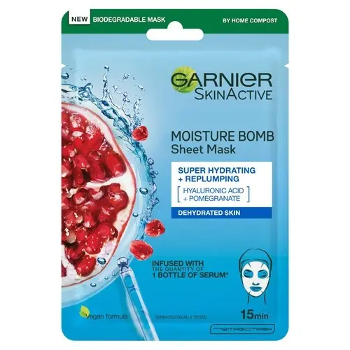 Shop the original Garnier SkinActive Moisture Bomb Sheet Mask Super Hydrating + Replumping 28g in Lagos Nigeria