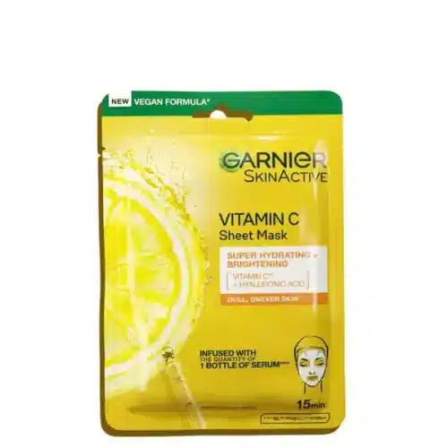 Shop the original Garnier Skin Active Vitamin C Sheet Mask 28g (Vitamin C+ Hyaluronic Acid) in Lagos Nigeria