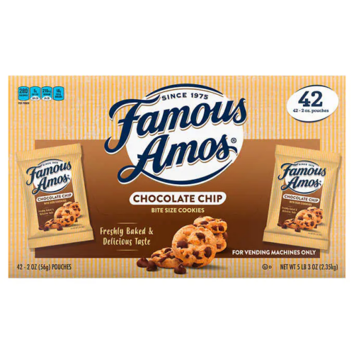 Shop the original Famous Amos Bite size cookies chocolate chip (42 large 2 oz pouches) 5 LB 3 OZ (2.35KG) in Lagos Nigeria