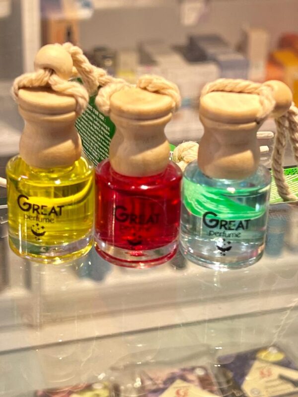 Shop the original Great Perfume Car Freshener(Yellow, Red, Green) in Lagos Nigeria